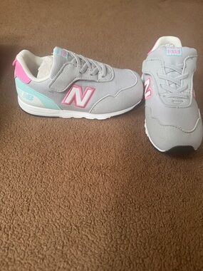 New Balance Kids Gray, Pink & Mint Sneakers